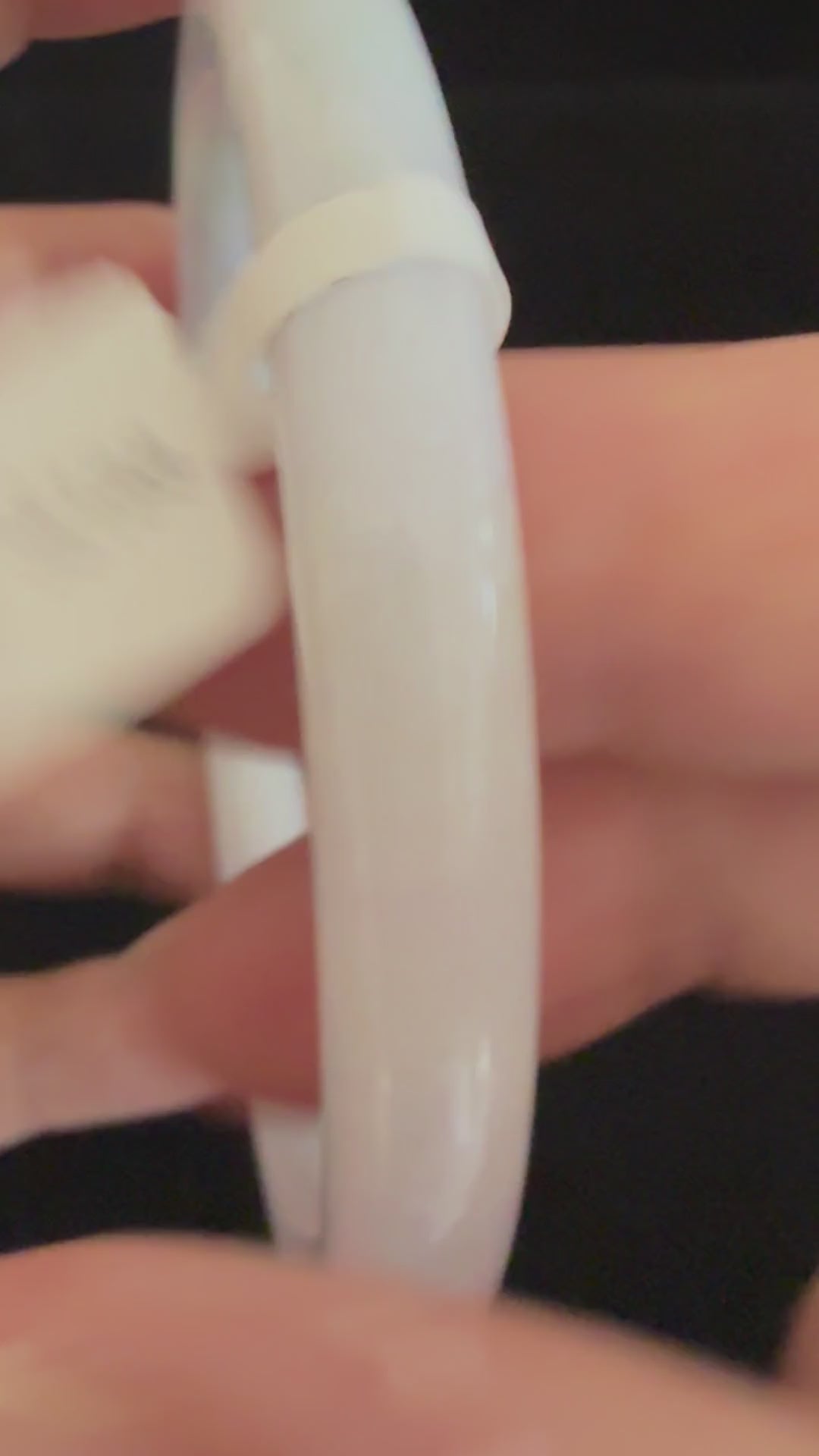 501. Soft white lavender thin jade bangle video