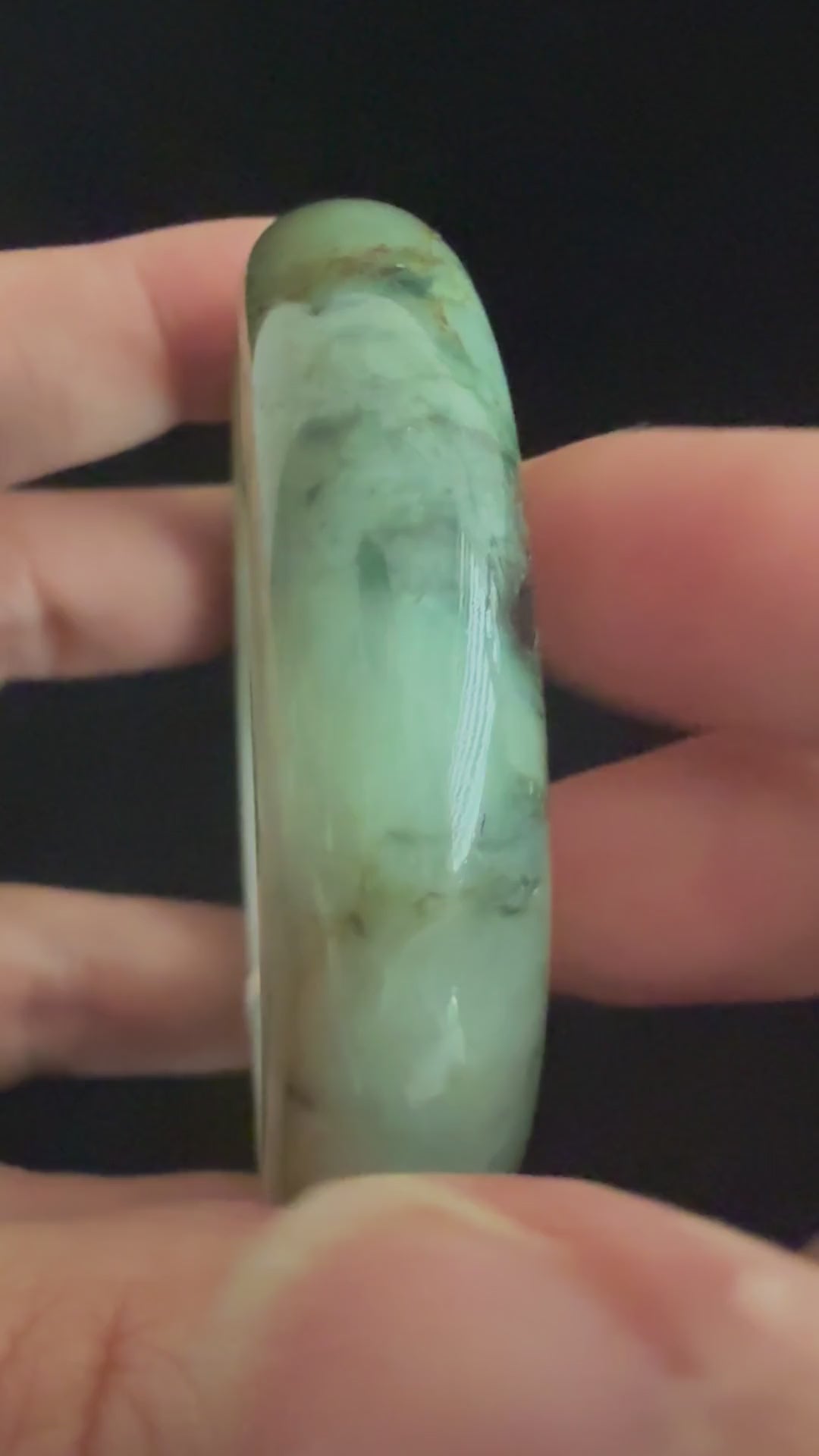 479. Green with golden-brown tones jade bangle video
