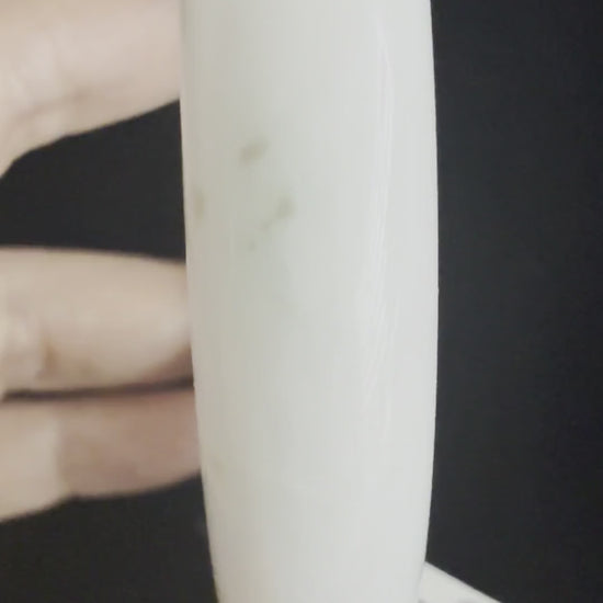 511. White with moss green flecks jade bangle video