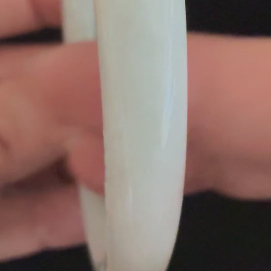 497. Pale celadon green round jade bangle video