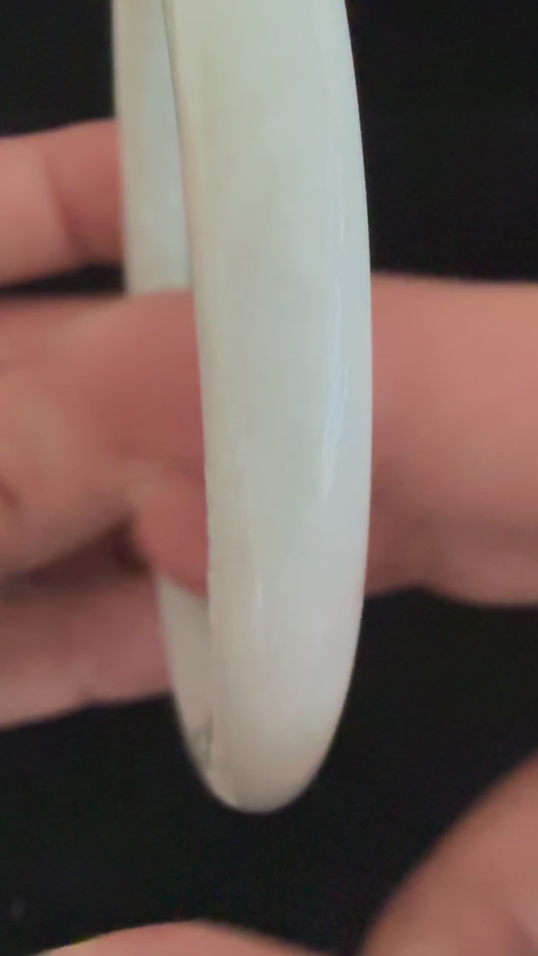 497. Pale celadon green round jade bangle video