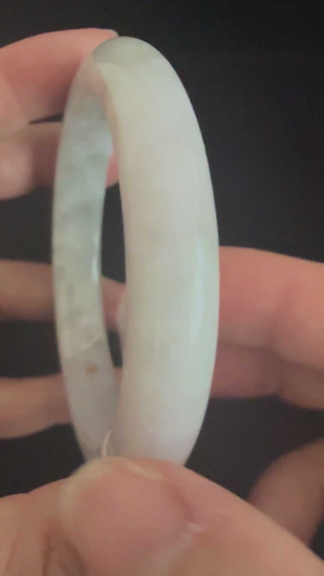 543. White lavender with pale green jade bangle video